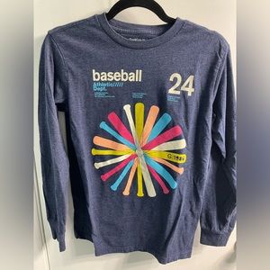 Long sleeve Gap kids graphic baseball tee size 14/16
